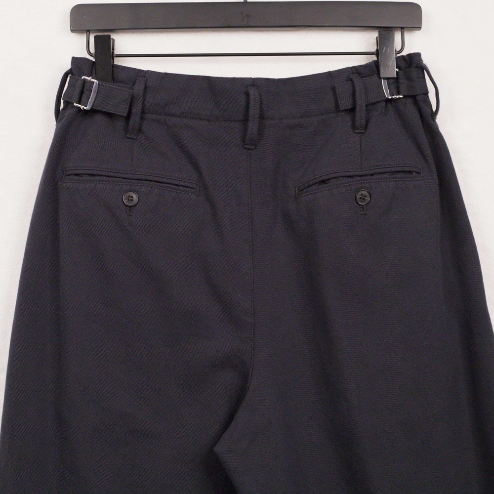 MADEWELL Pleated Carrot Pants Cotton Wool Twill Tapered Trousers Black Coal Sz 2 - Picture 8 of 11